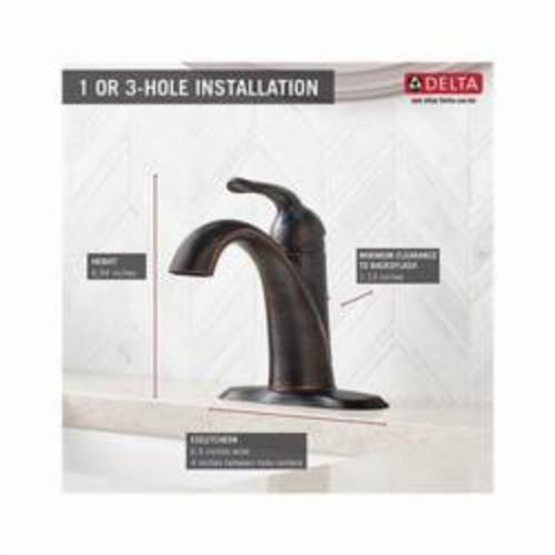 DELTA&reg; 538 Lahara&reg; Centerset Lavatory Faucet With Metal Pop-Up Drain