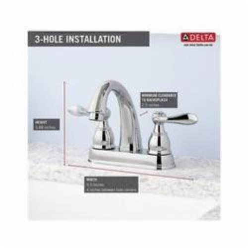 DELTA&reg; B2596LF Windemere&reg; Centerset Lavatory Faucet With Metal Pop-Up Drain
