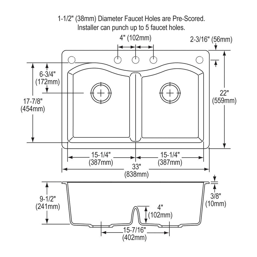 Elkay&reg; ELGLB3322MC0