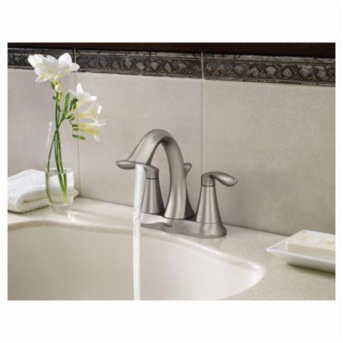 Moen&reg; 6410 Eva&reg; Centerset Bathroom Faucet With Metal Pop-Up Drain