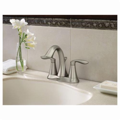Moen&reg; 6410 Eva&reg; Centerset Bathroom Faucet With Metal Pop-Up Drain