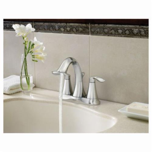 Moen&reg; 6410 Eva&reg; Centerset Bathroom Faucet With Metal Pop-Up Drain