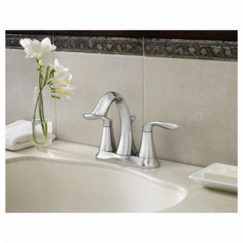 Moen&reg; 6410 Eva&reg; Centerset Bathroom Faucet With Metal Pop-Up Drain